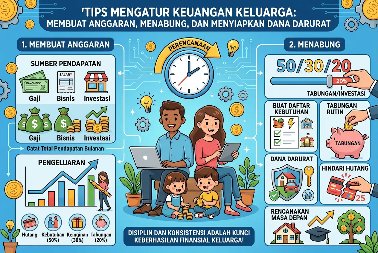 Tips Mengatur Keuangan Keluarga: Membuat Anggaran, Menabung, dan Menyiapkan Dana Darurat (AiStudio)