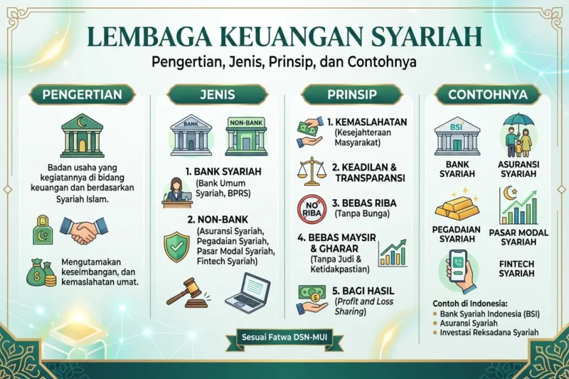 Lembaga Keuangan Syariah: Pengertian, Jenis, Prinsip, dan Contohnya
