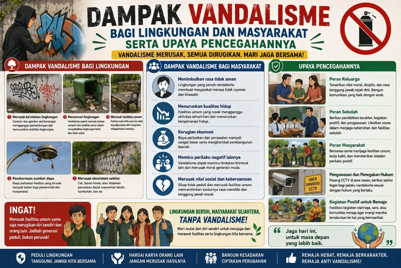 Dampak Vandalisme bagi Lingkungan dan Masyarakat serta Upaya Pencegahannya (AiStudio)