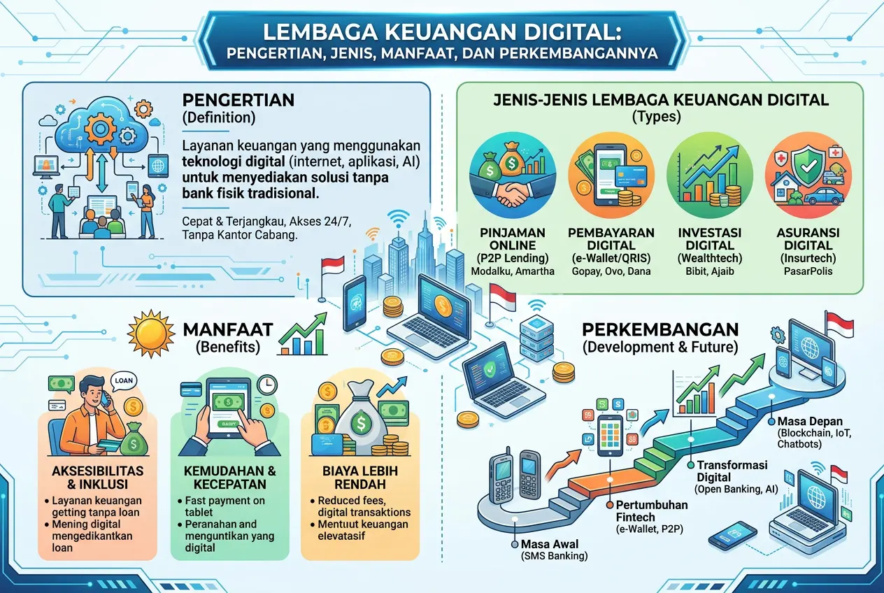 Lembaga Keuangan Digital: Pengertian, Jenis, Manfaat, dan Perkembangannya (AiStudio)