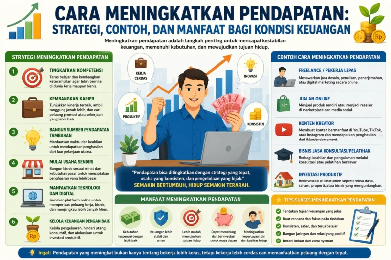 Cara Meningkatkan Pendapatan: Strategi, Contoh, dan Manfaat bagi Kondisi Keuangan