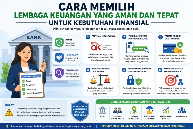 Cara Memilih Lembaga Keuangan yang Aman dan Tepat untuk Kebutuhan Finansial