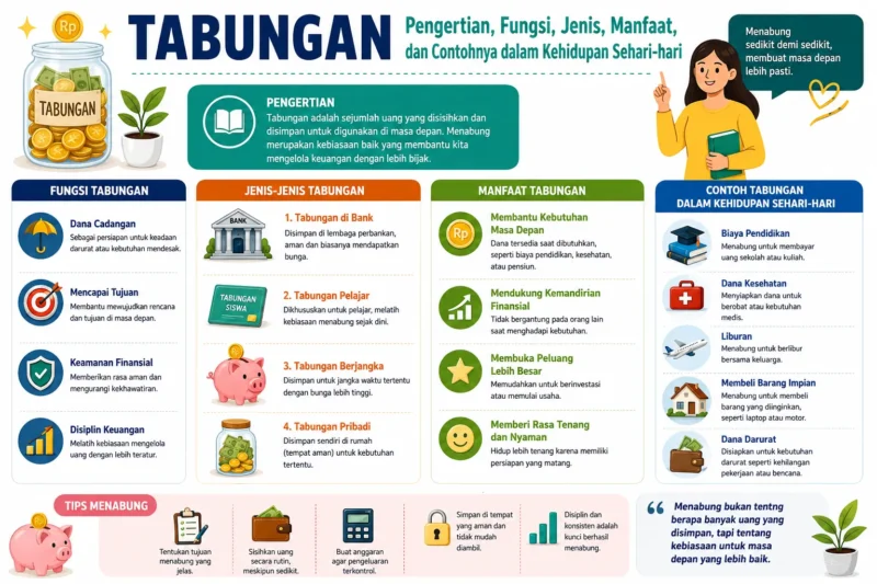 Tabungan: Pengertian, Fungsi, Jenis, Manfaat, dan Contohnya dalam Kehidupan Sehari-hari