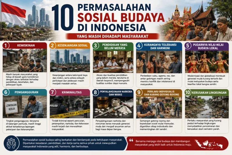 10 Permasalahan Sosial Budaya di Indonesia yang Masih Dihadapi Masyarakat