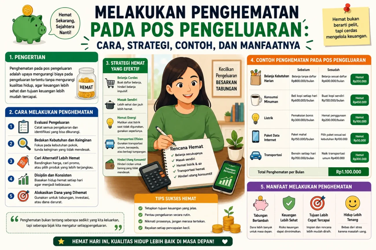 Melakukan Penghematan pada Pos Pengeluaran: Cara, Strategi, Contoh, dan Manfaatnya (AiStudio)