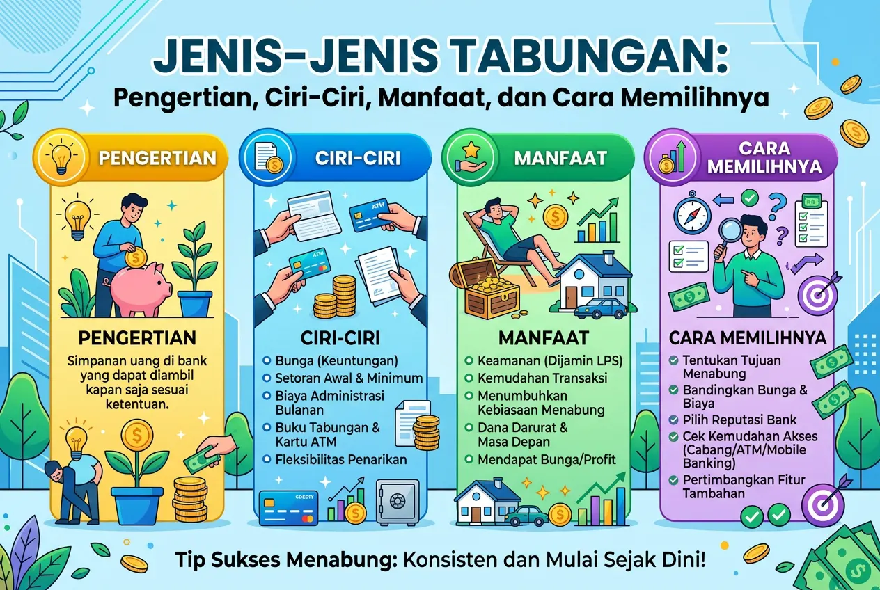 Jenis-Jenis Tabungan: Pengertian, Ciri-Ciri, Manfaat, dan Cara Memilihnya (AiStudio)