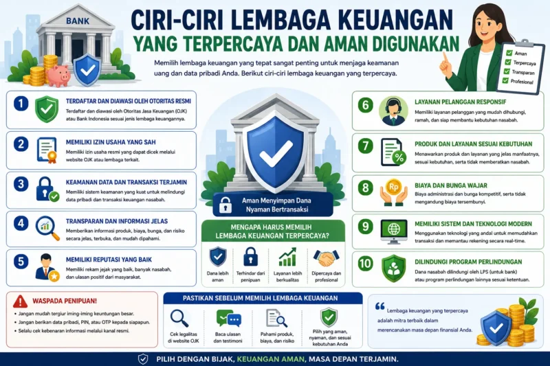 Ciri-Ciri Lembaga Keuangan yang Terpercaya dan Aman Digunakan