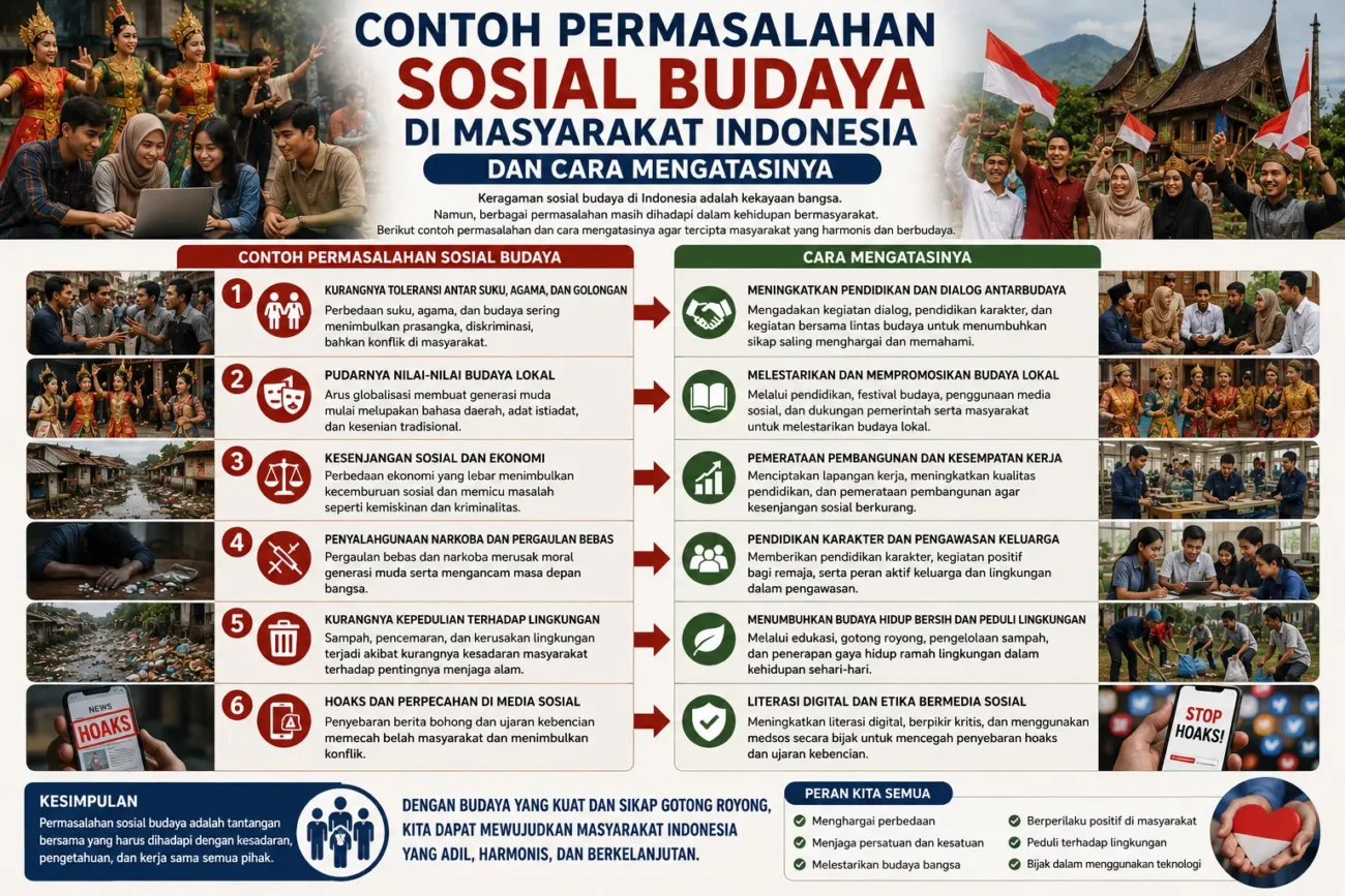 Contoh Permasalahan Sosial Budaya di Masyarakat Indonesia dan Cara Mengatasinya (AiStudio)