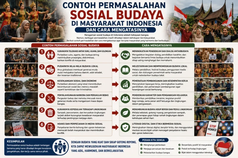 Contoh Permasalahan Sosial Budaya di Masyarakat Indonesia dan Cara Mengatasinya