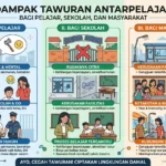 Dampak Tawuran Antarpelajar bagi Pelajar, Sekolah, dan Masyarakat (AiStudio)