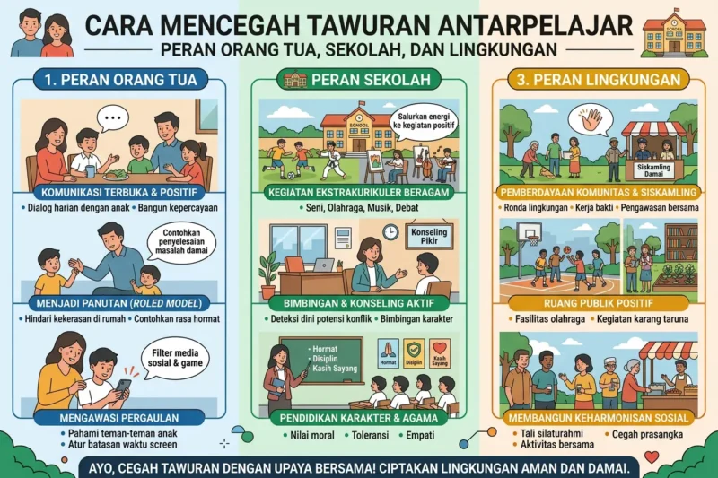 Cara Mencegah Tawuran Antarpelajar: Peran Orang Tua, Sekolah, dan Lingkungan