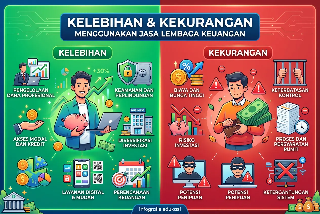Kelebihan dan Kekurangan Menggunakan Jasa Lembaga Keuangan (AiStudio)