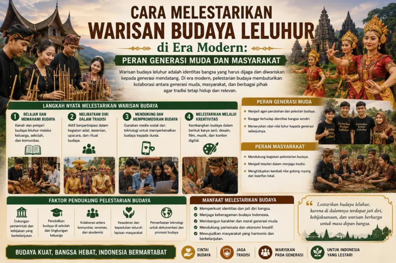 Cara Melestarikan Warisan Budaya Leluhur di Era Modern: Peran Generasi Muda dan Masyarakat