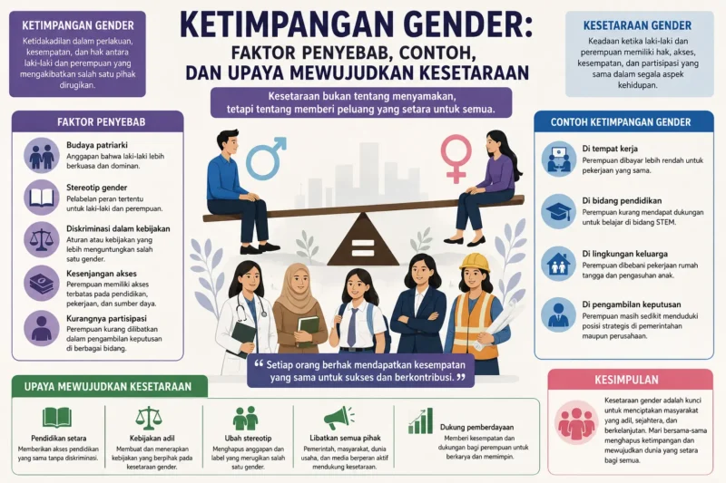Ketimpangan Gender: Faktor Penyebab, Contoh, dan Upaya Mewujudkan Kesetaraan