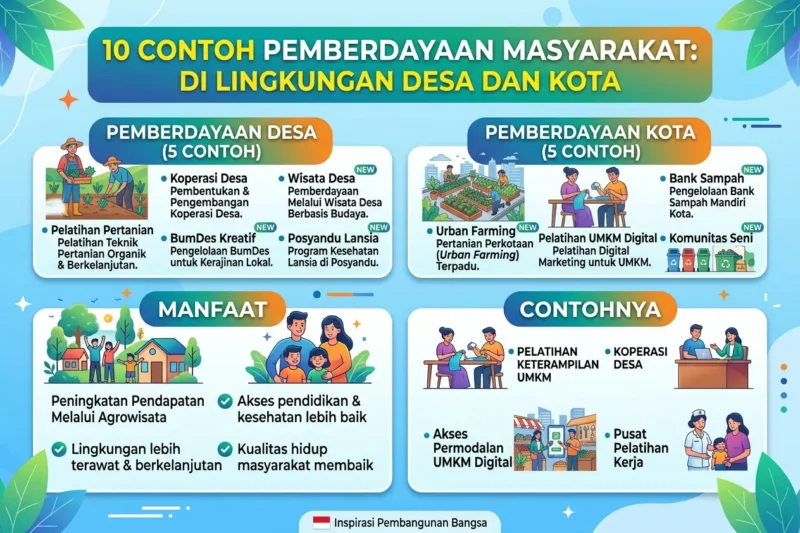 10 Contoh Pemberdayaan Masyarakat di Lingkungan Desa dan Kota