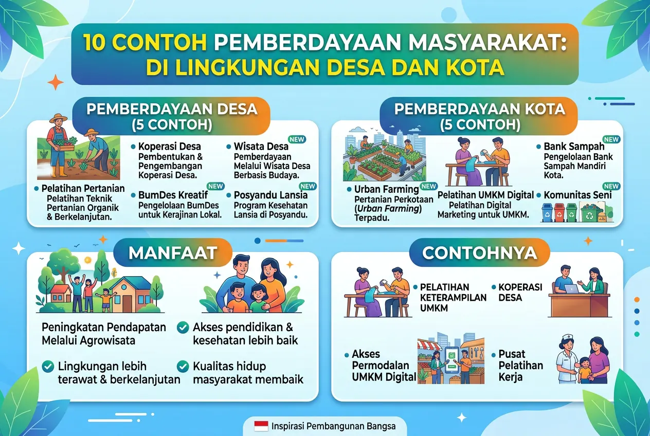 10 Contoh Pemberdayaan Masyarakat di Lingkungan Desa dan Kota (AiStudio)
