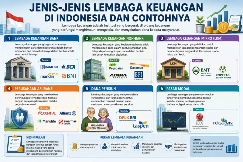 Jenis-Jenis Lembaga Keuangan di Indonesia dan Contohnya