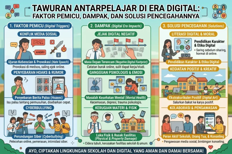 Tawuran Antarpelajar di Era Digital: Faktor Pemicu, Dampak, dan Solusi Pencegahannya