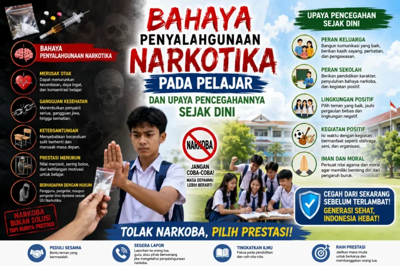 Bahaya Penyalahgunaan Narkotika pada Pelajar dan Upaya Pencegahannya Sejak Dini