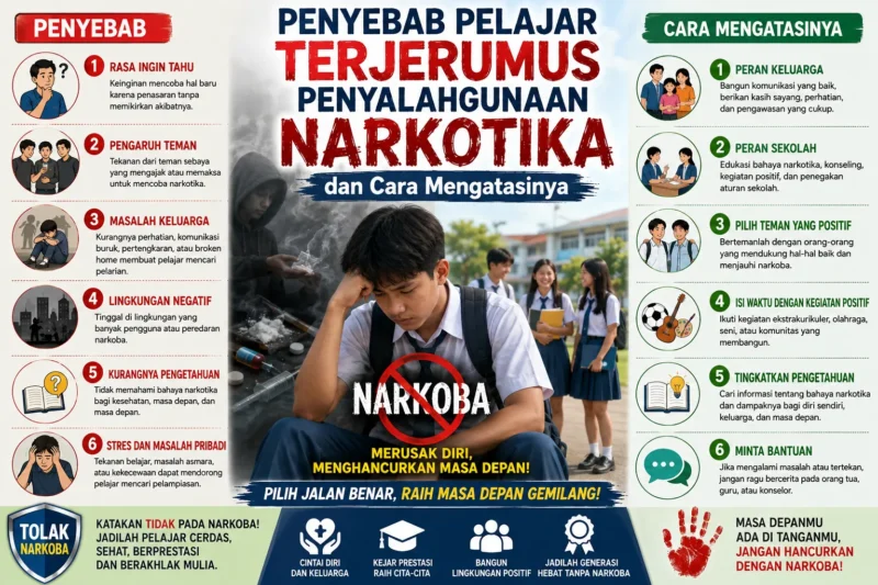 Penyebab Pelajar Terjerumus Penyalahgunaan Narkotika dan Cara Mengatasinya