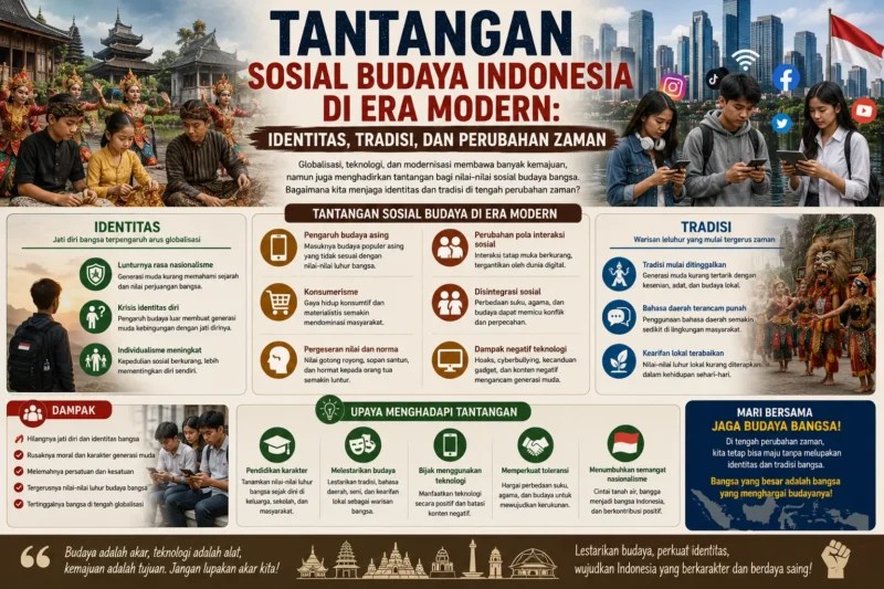 Tantangan Sosial Budaya Indonesia di Era Modern: Identitas, Tradisi, dan Perubahan Zaman