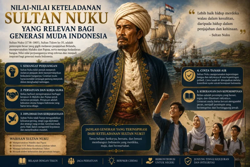 Nilai-Nilai Keteladanan Sultan Nuku yang Relevan bagi Generasi Muda Indonesia