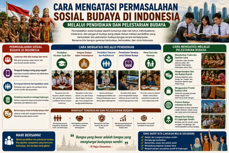 Cara Mengatasi Permasalahan Sosial Budaya di Indonesia melalui Pendidikan dan Pelestarian Budaya