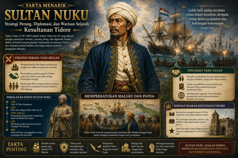 Fakta Menarik Sultan Nuku: Strategi Perang, Diplomasi, dan Warisan Sejarah Kesultanan Tidore