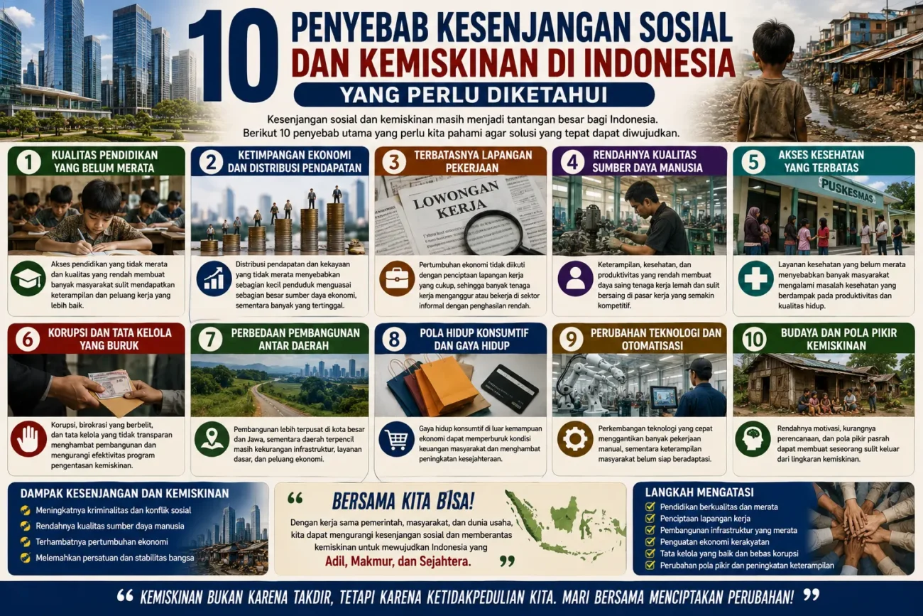 10 Penyebab Kesenjangan Sosial dan Kemiskinan di Indonesia yang Perlu Diketahui (AiStudio)