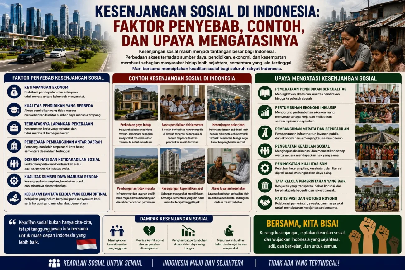 Kesenjangan Sosial di Indonesia: Faktor Penyebab, Contoh, dan Upaya Mengatasinya (AiStudio)