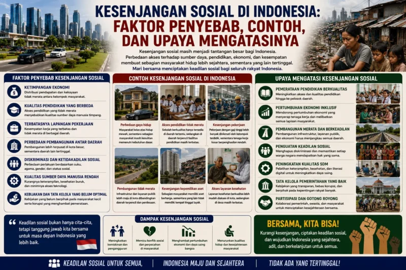 Kesenjangan Sosial di Indonesia: Faktor Penyebab, Contoh, dan Upaya Mengatasinya