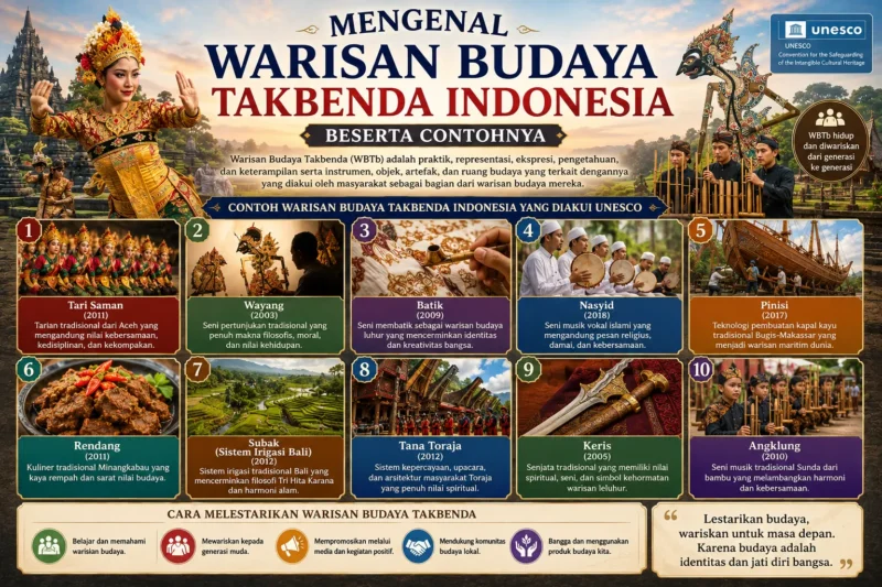 Mengenal Warisan Budaya Takbenda Indonesia Beserta Contohnya