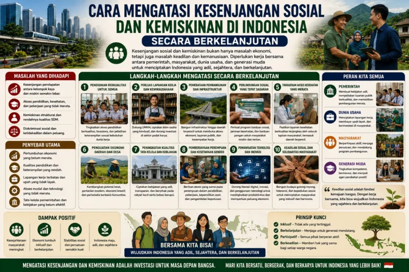 Cara Mengatasi Kesenjangan Sosial dan Kemiskinan di Indonesia secara Berkelanjutan