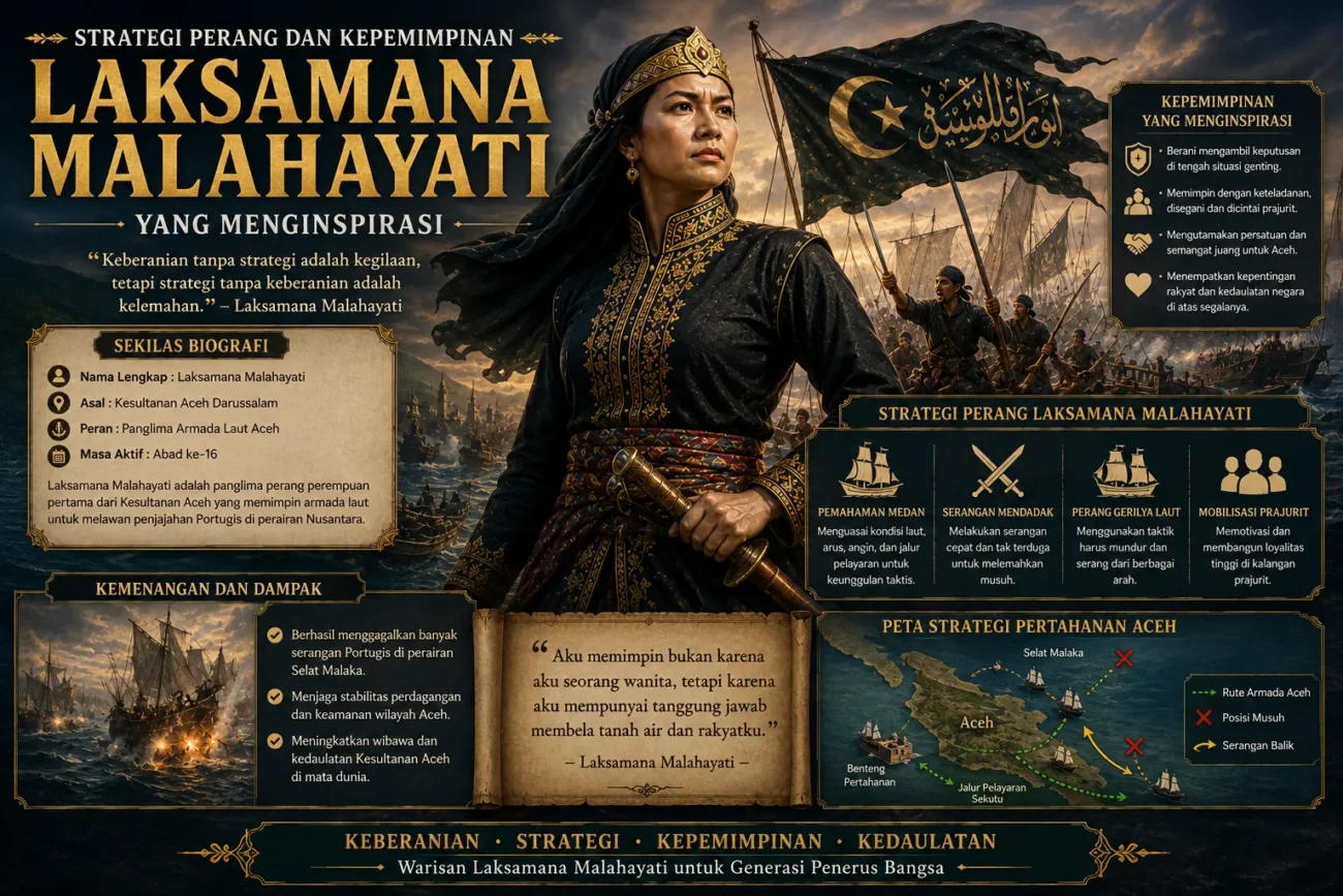 Strategi Perang dan Kepemimpinan Laksamana Malahayati yang Menginspirasi (AiStudio)