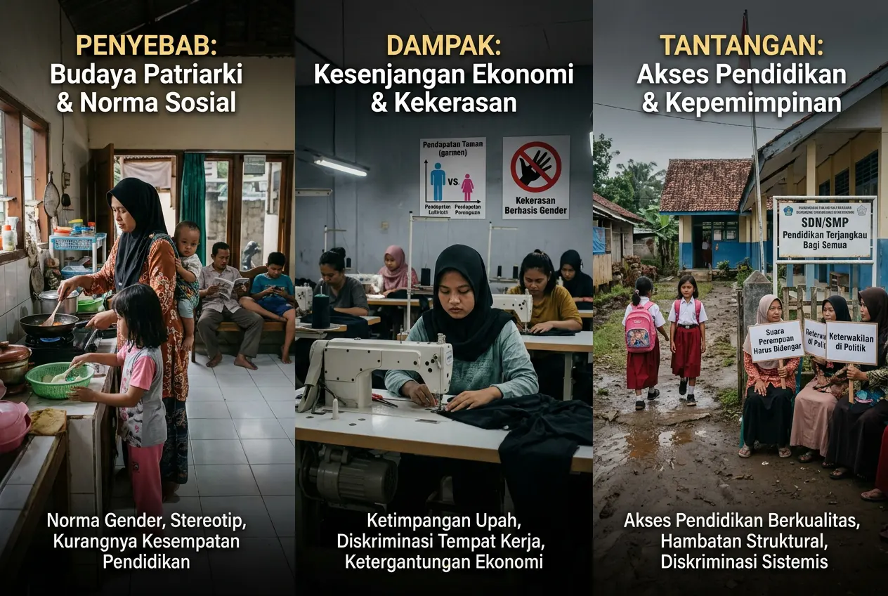 Mengapa Ketimpangan Gender Masih Terjadi? Penyebab, Dampak, dan Tantangannya (AiStudio)