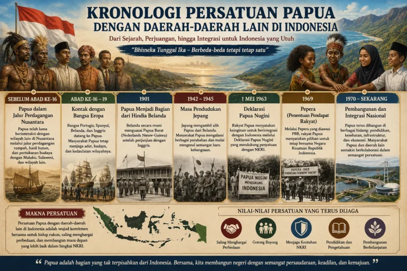 Kronologi Persatuan Papua dengan Daerah-Daerah Lain di Indonesia