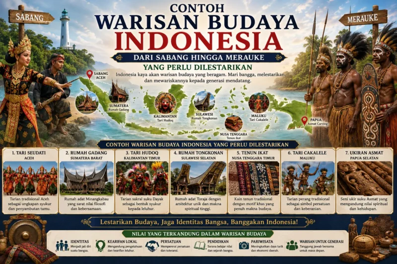 Contoh Warisan Budaya Indonesia dari Sabang hingga Merauke yang Perlu Dilestarikan