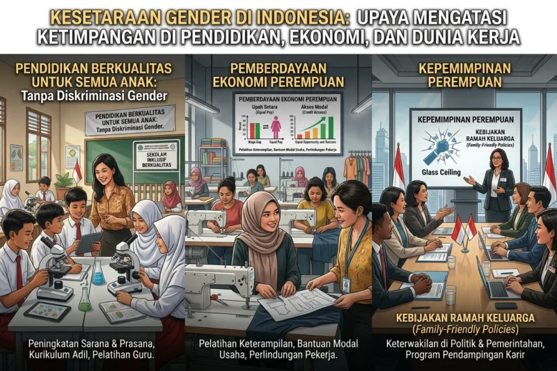 Kesetaraan Gender di Indonesia: Upaya Mengatasi Ketimpangan di Pendidikan, Ekonomi, dan Dunia Kerja