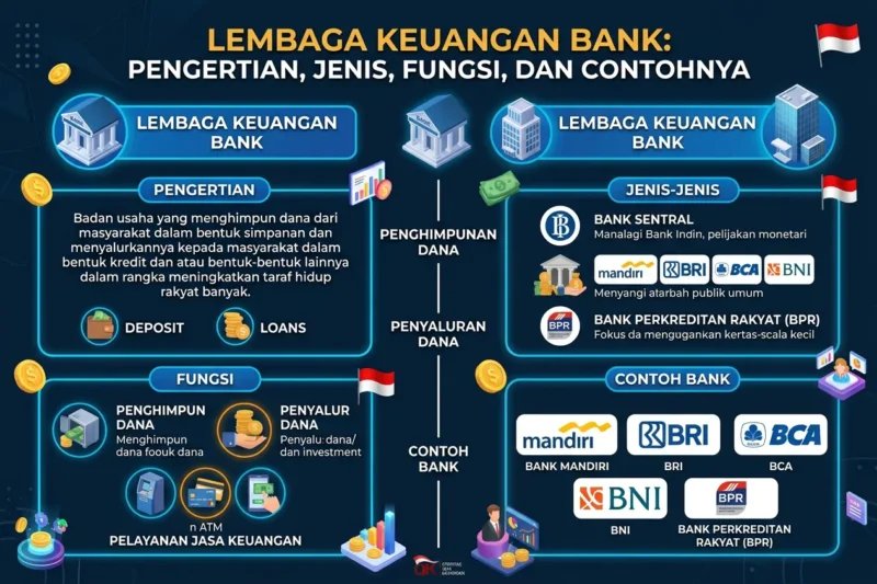Lembaga Keuangan Bank: Pengertian, Jenis, Fungsi, dan Contohnya