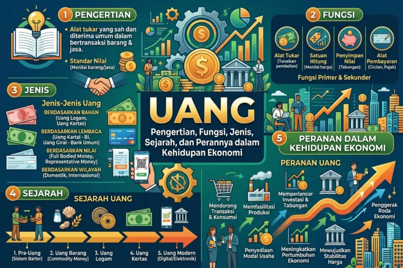 Uang: Pengertian, Fungsi, Jenis, Sejarah, dan Perannya dalam Kehidupan Ekonomi