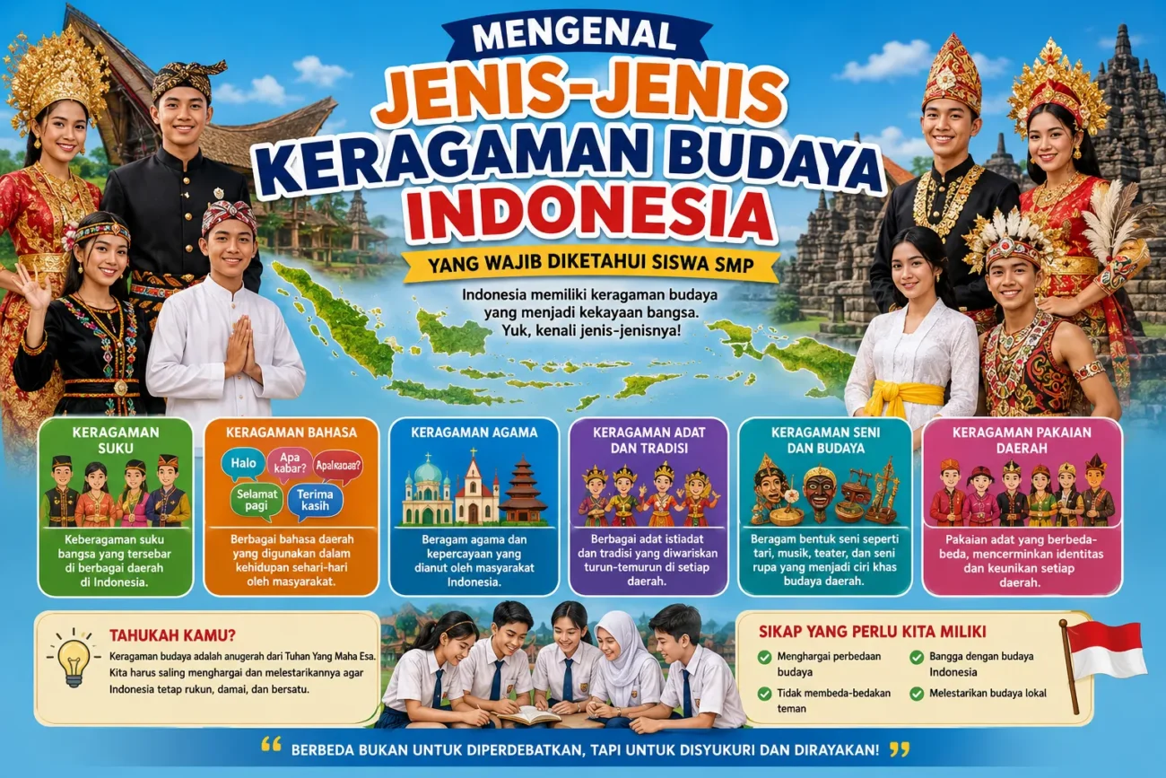Mengenal Jenis-Jenis Keragaman Budaya Indonesia yang Wajib Diketahui Siswa SMP (AiStudio)