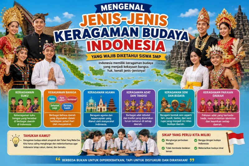 Mengenal Jenis-Jenis Keragaman Budaya Indonesia yang Wajib Diketahui Siswa SMP 