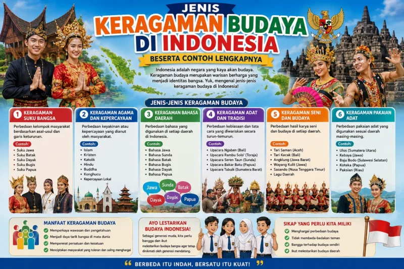 Jenis Keragaman Budaya di Indonesia Beserta Contoh Lengkapnya