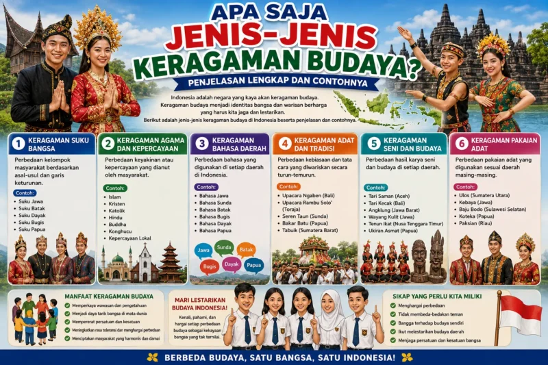 Apa Saja Jenis-Jenis Keragaman Budaya? Penjelasan Lengkap dan Contohnya