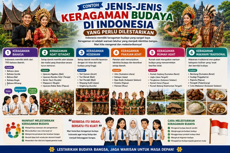 Contoh Jenis-Jenis Keragaman Budaya di Indonesia yang Perlu Dilestarikan