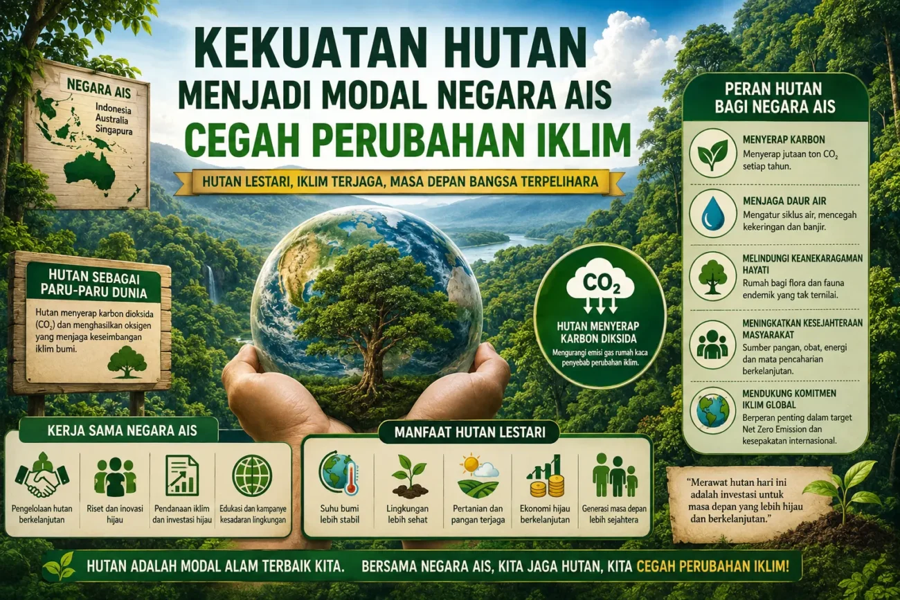 Kekuatan Hutan Menjadi Modal Negara AIS Cegah Perubahan Iklim (AiStudio)