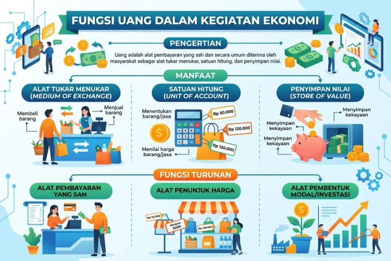 Fungsi Uang dalam Kegiatan Ekonomi: Pengertian, Manfaat, dan Contohnya