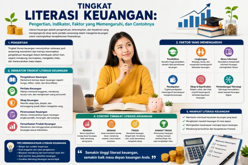 Tingkat Literasi Keuangan: Pengertian, Indikator, Faktor yang Memengaruhi, dan Contohnya