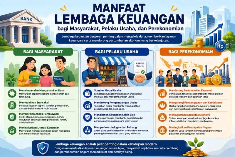 Manfaat Lembaga Keuangan bagi Masyarakat, Pelaku Usaha, dan Perekonomian