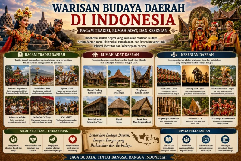 Warisan Budaya Daerah di Indonesia: Ragam Tradisi, Rumah Adat, dan Kesenian